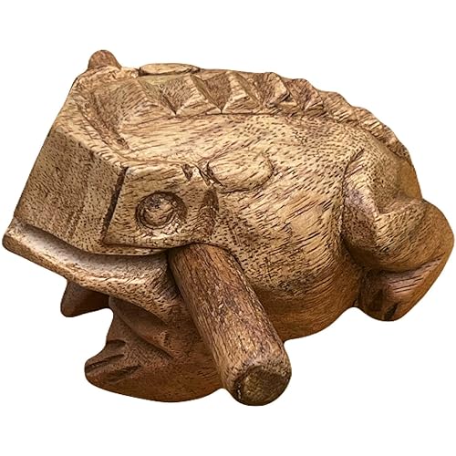 5 Inch Vintage Thai Classic Handmade Percussion Instruments Wooden Frog Wooden Frog Musical Instrument (Vintage 5")