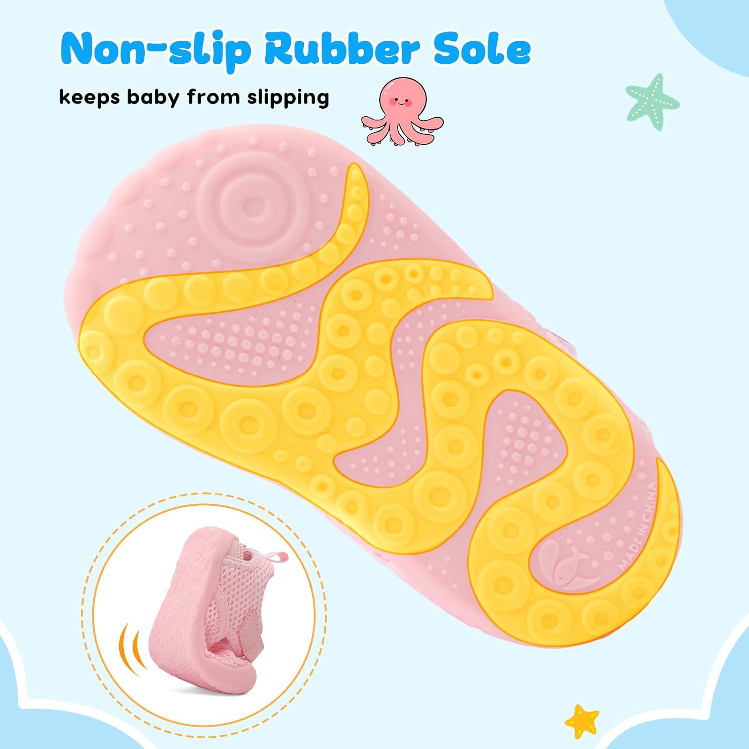 Baby Sandals Infant Toddler Girl Boy Beach Water Shoes Comfy Barefoot Wide Walking Shoe Breathable Summer Mary Jane Style Shoes - Image 6