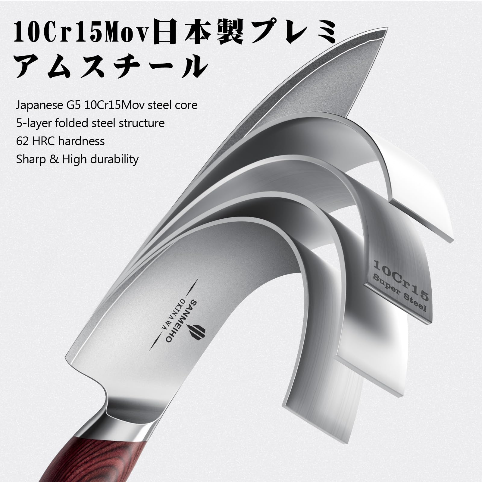 Chef Knife 8 Inch, High Carbon 10Cr15MoV Stainless Steel — Amazon image 3