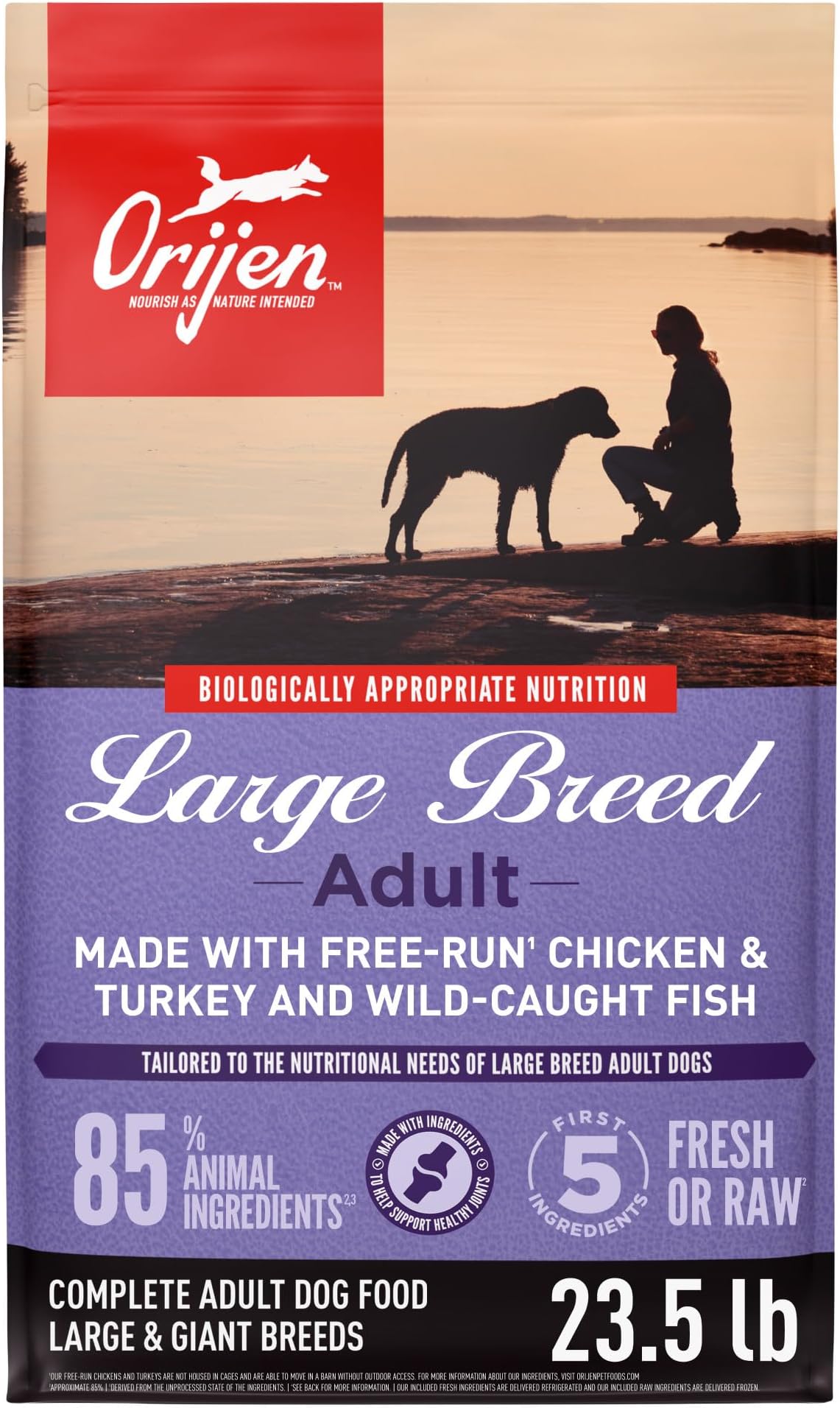 Grain Free High Protein Dry Dog Food Large Breed Adult Recipe 23.5lb Bag