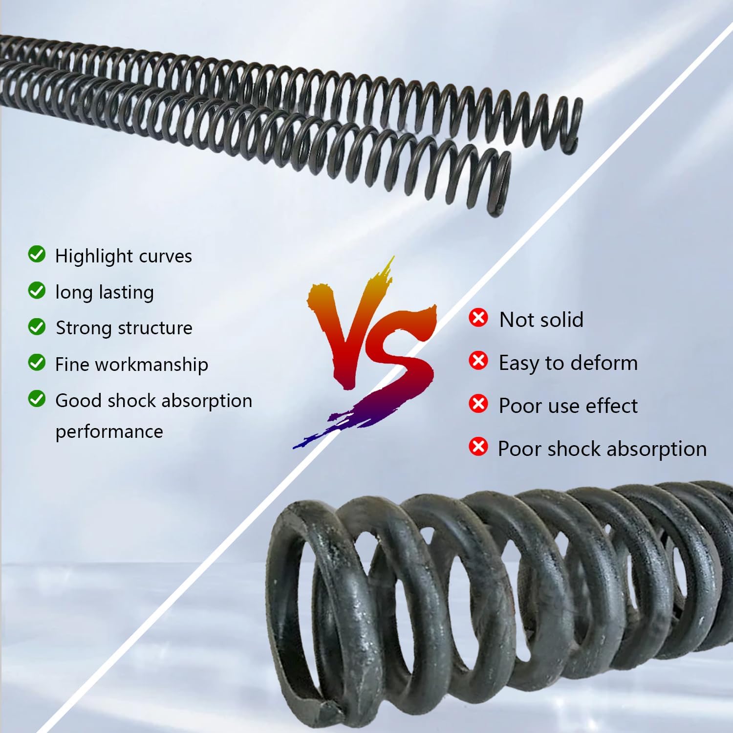 Heavy Duty Front Fork Spring Replacement Motorcycle Motorbike for KLX140L KLX140R KLX140R F KLX140R L-2PCS