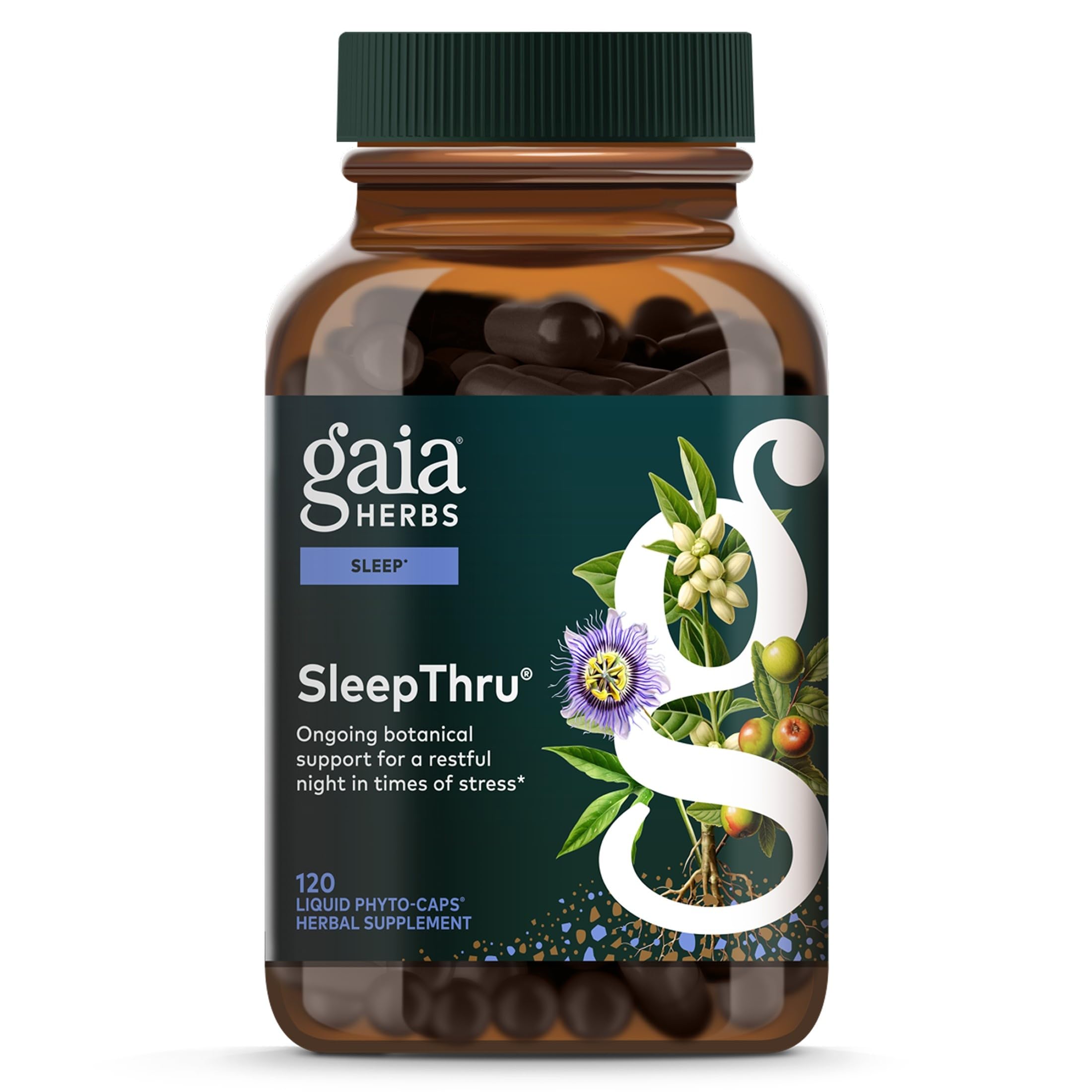 Gaia Herbs SleepThru, 120 Vegan Capsules, 60 Servings