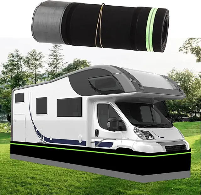 Insulated Mobile Home Skirting: No-Drill RV Skirt with Stainless Steel, Weather-Resistant, 78ft Length