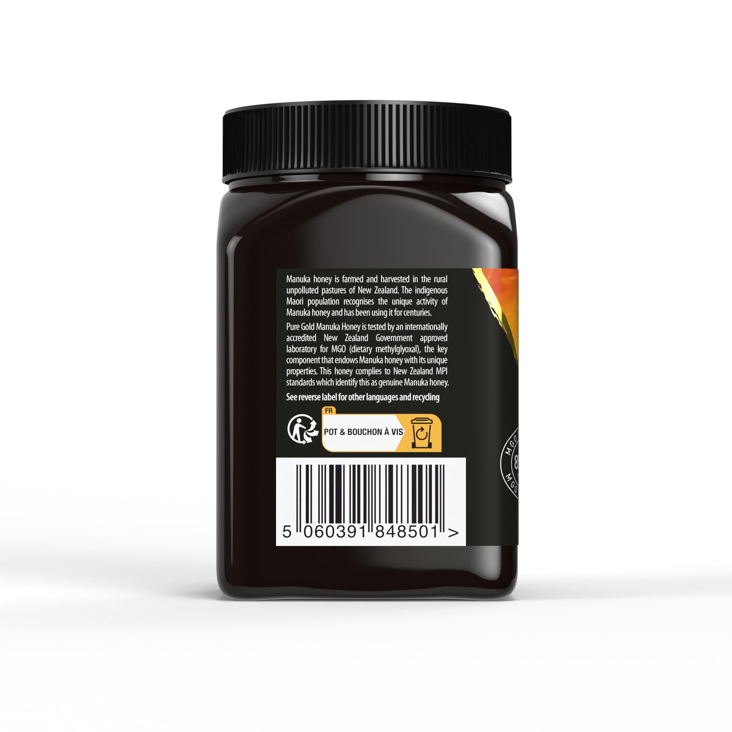 Pure Gold Manuka Honig 850+ MGO zertifiziert, Premium Neuseeland Manuka Honey 500g