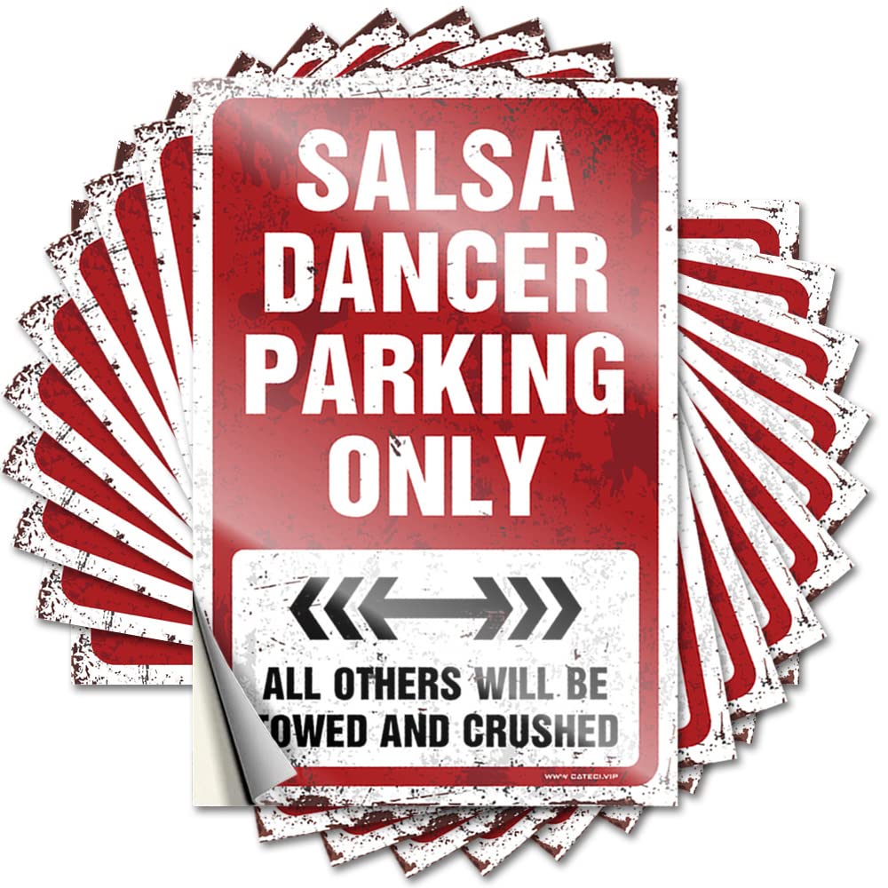 Quote Accessories Vinyl Sticker | Salsa Dancer Parking Only Glitter for Gathering Use(8X12CM)