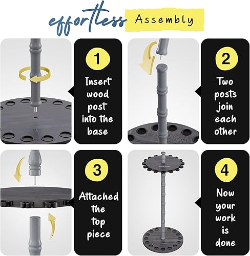 Vista 5 de Rush Creek Creations Soporte para 16 cañas de pescar, Organización y almacenamiento para garaje, para carretes, equipo, accesorios, caja de Barn