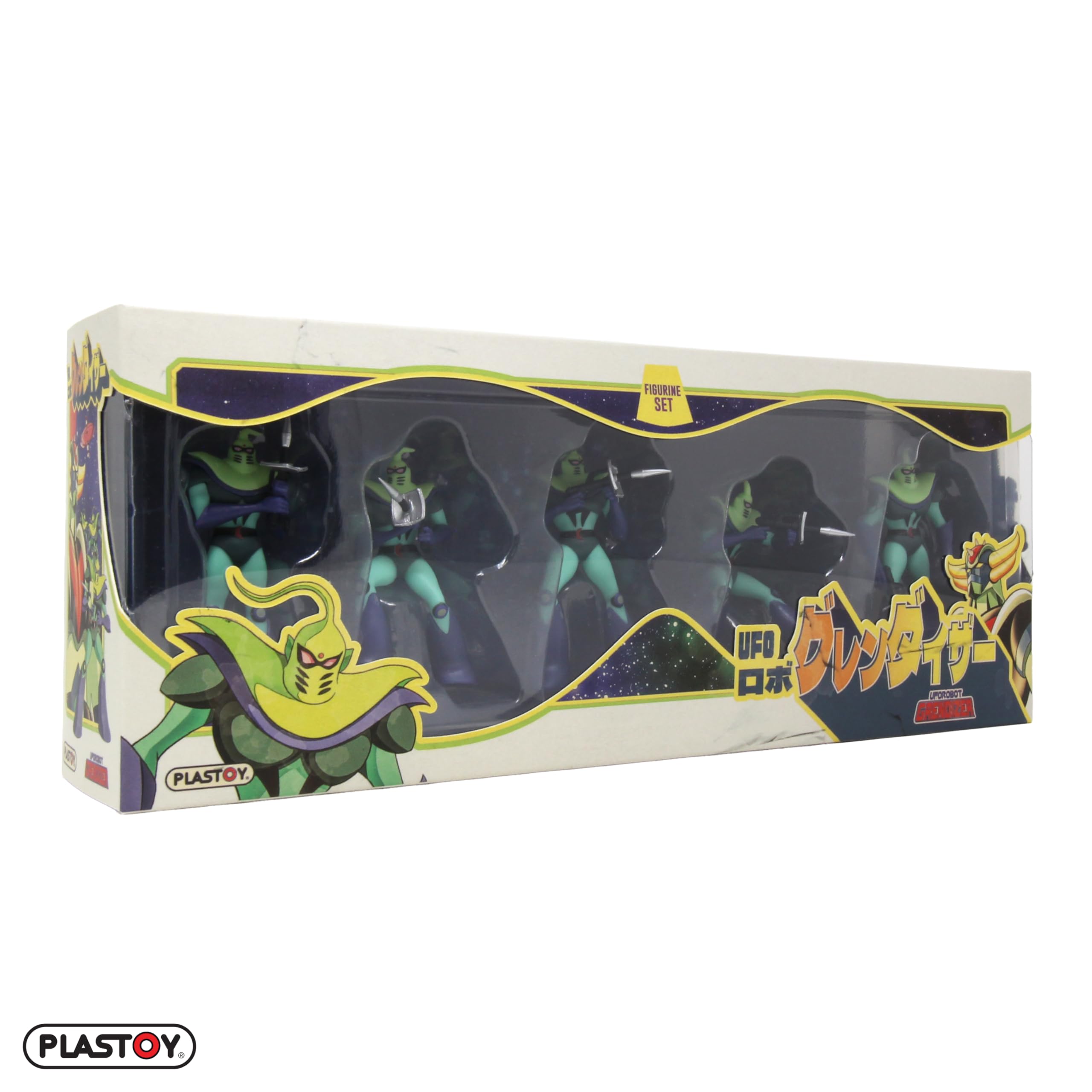 Plastoy Goldorak Coffret tubo de 5 figurines soldats de Vega - PVC - 7 cm