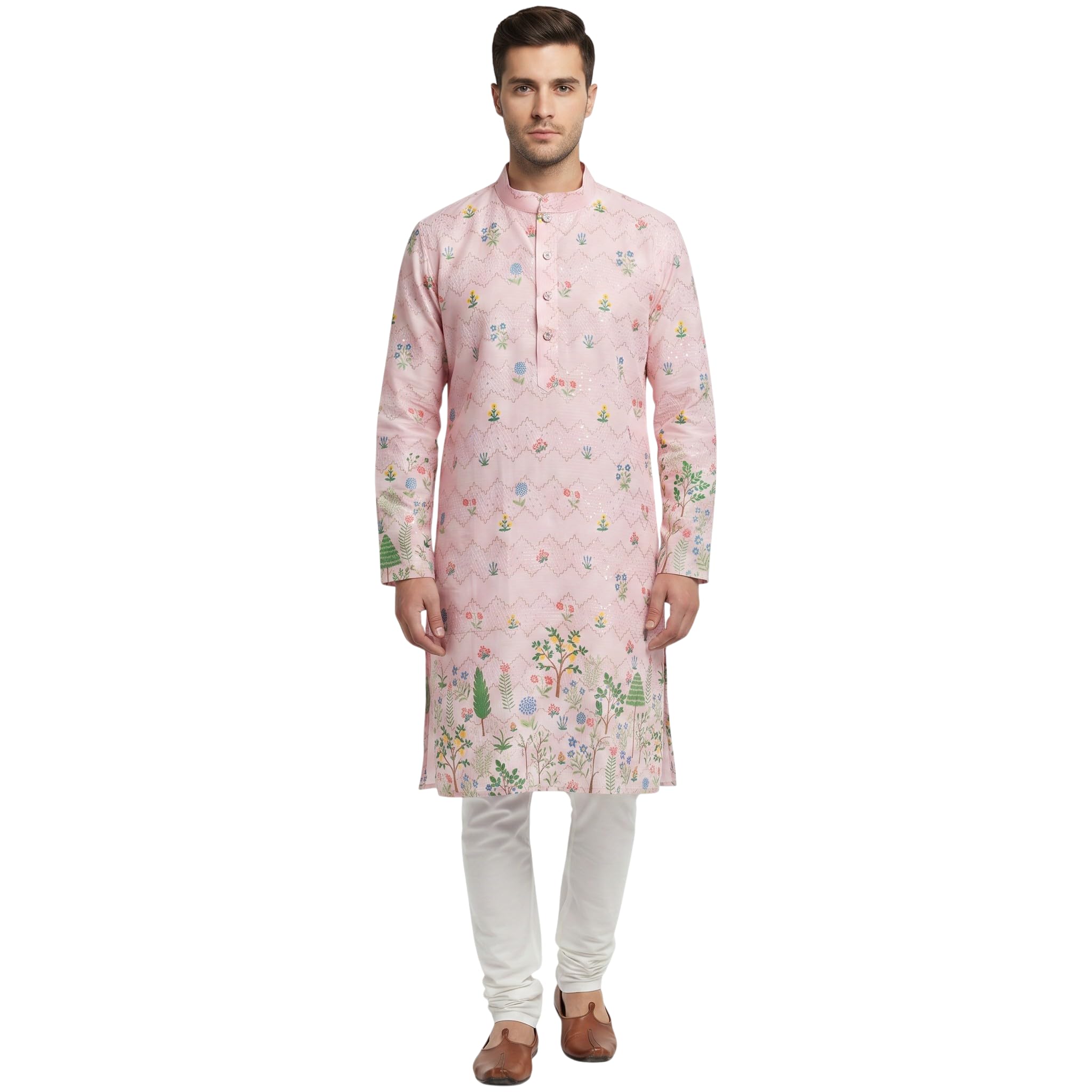 Men's Cotton Blend Crochet Design Kurta | Full Sleeve | Regular Fit | Traditional Ethnic Wear for Festive, Wedding, Eid, Party & Casual Wear | Only Kurta (1 Piece)-picture-11