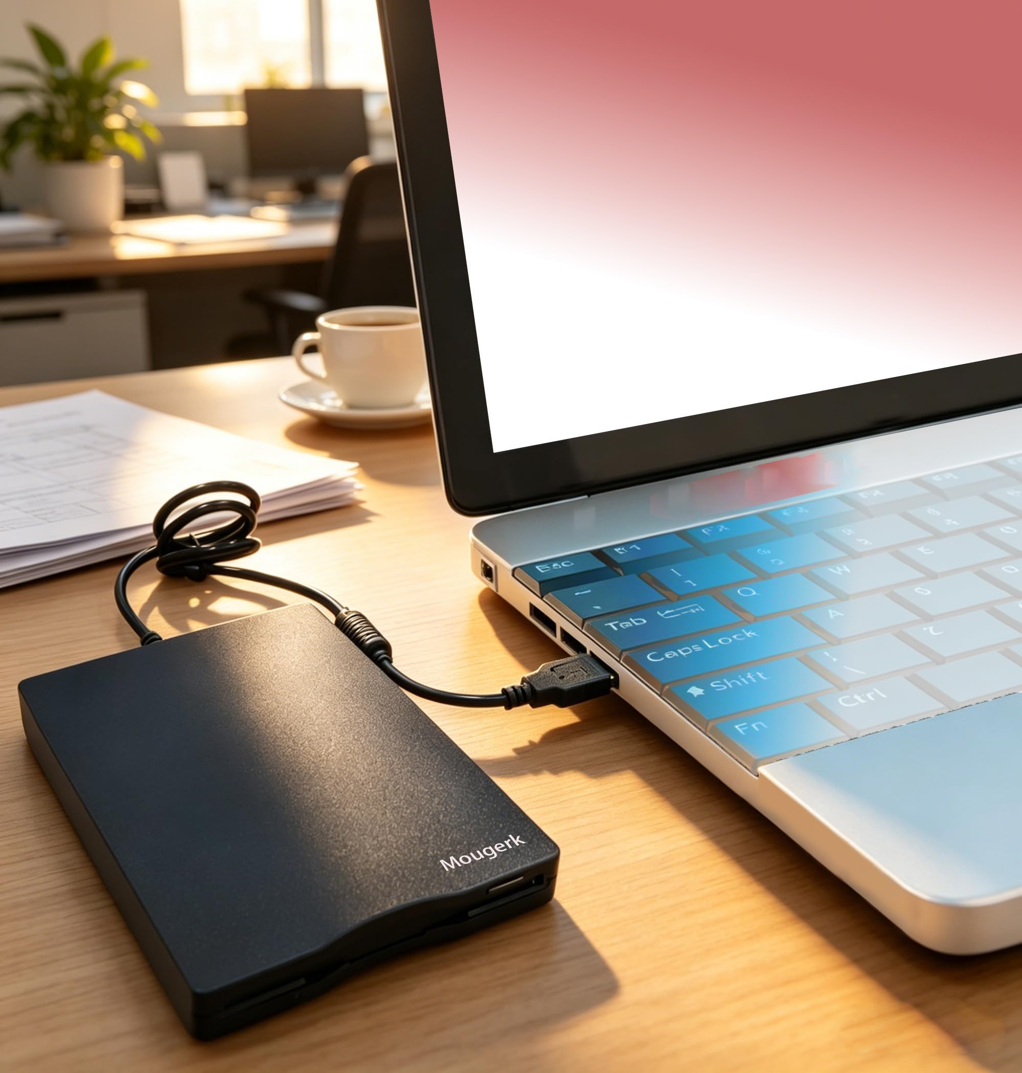 Unidad de disquete USB, unidad de disquete externa USB de 3.5 pulgadas, 1.44 MB FDD, unidad USB portátil Plug and Play para portátiles, computadoras de escritorio y portátiles (negro)