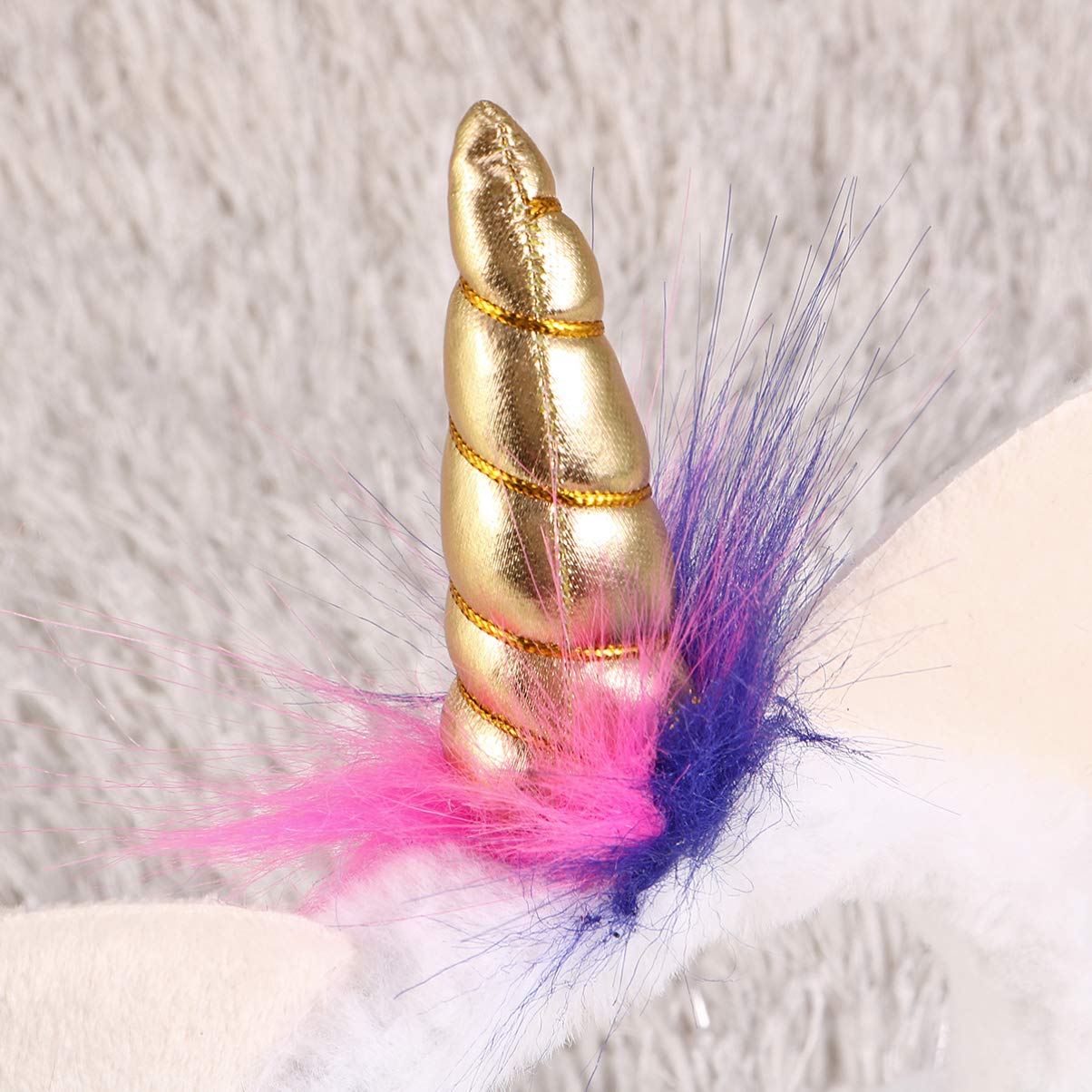 Paraorecchie Unicorno In Felpa - Morbido E Caldo Per Inverno, Pieghevole E Lavabile - Viola