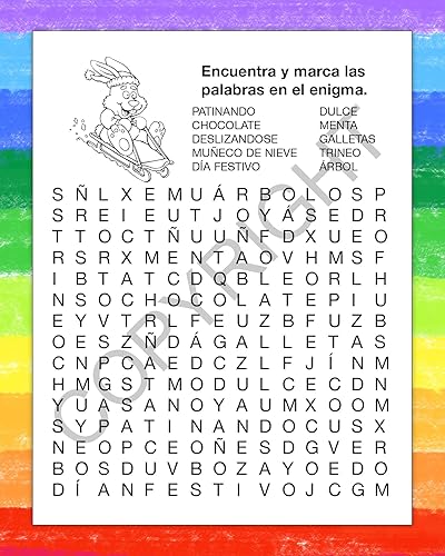 Miniatura 2 de ZOCO - Unas Vacaciones Divertidas - Libros educativos para colorear para niños (paquete de 250 unidades, con crayones) - Vacaciones de invierno,