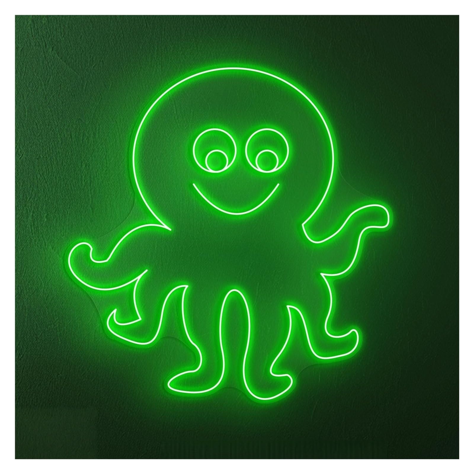 RONGCH Hanging Art Neon Signs Cute Octopus Neon Sign, Suitable for Restaurant Wall Decor with Brightness Adjustable 43cm(E)