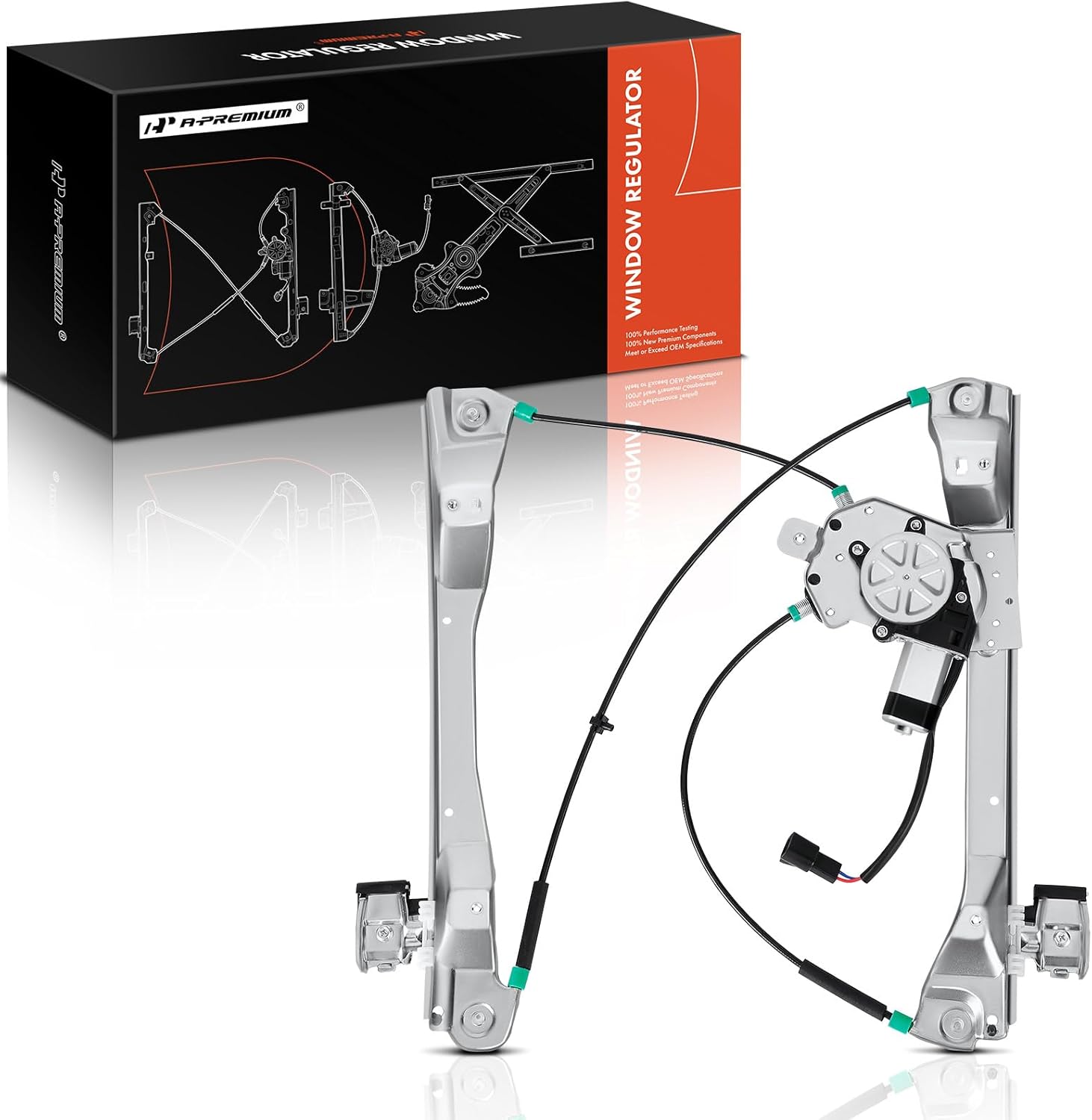 A-Premium Power Window Regulator with Motor Replacement for Pontiac G8 2008-2009 Chevrolet Caprice 2011-2013 Front Left Driver Side