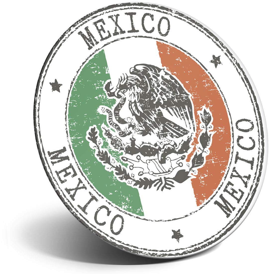 Destination Vinyl Ltd Multicolor Magnet For Refrigerator, Fridge - Mexico Flag Mexican Travel For Office, Cabinet And Whiteboard, Magnetic Stickers, 7758