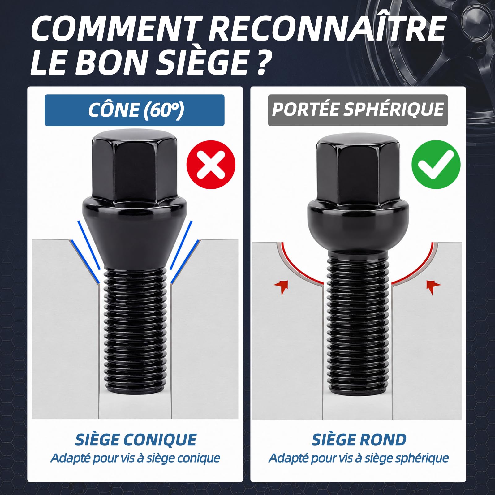 Jeu de 2 entretoises de Roue de 10 mm 5x100 + 5x112, avec boulons de Roue allongés M14x1,5, Trou Central 57,1 mm, Convient pour Volkswagen Golf GTI/Polo et Autres modèles