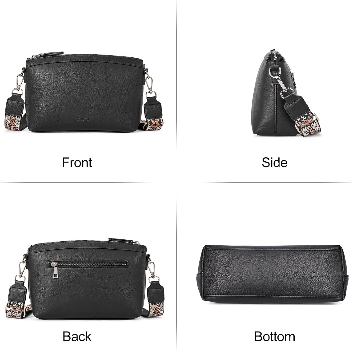 CLUCI Purses for Women Leather Crossbody Bags for Women Crossbody Purse Shoulder Bag for Women with Adjustable Strap - Image 7