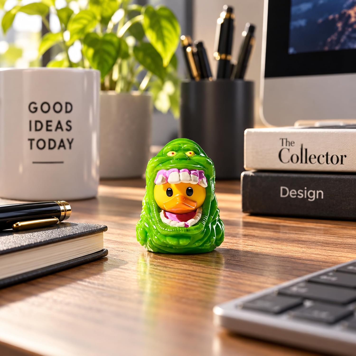 Детские фигурки TUBBZ Ghostbusters Movie - Slimer Mini Rubber Duck Collectible Toy 2", цвет: Зелёный — фото 3