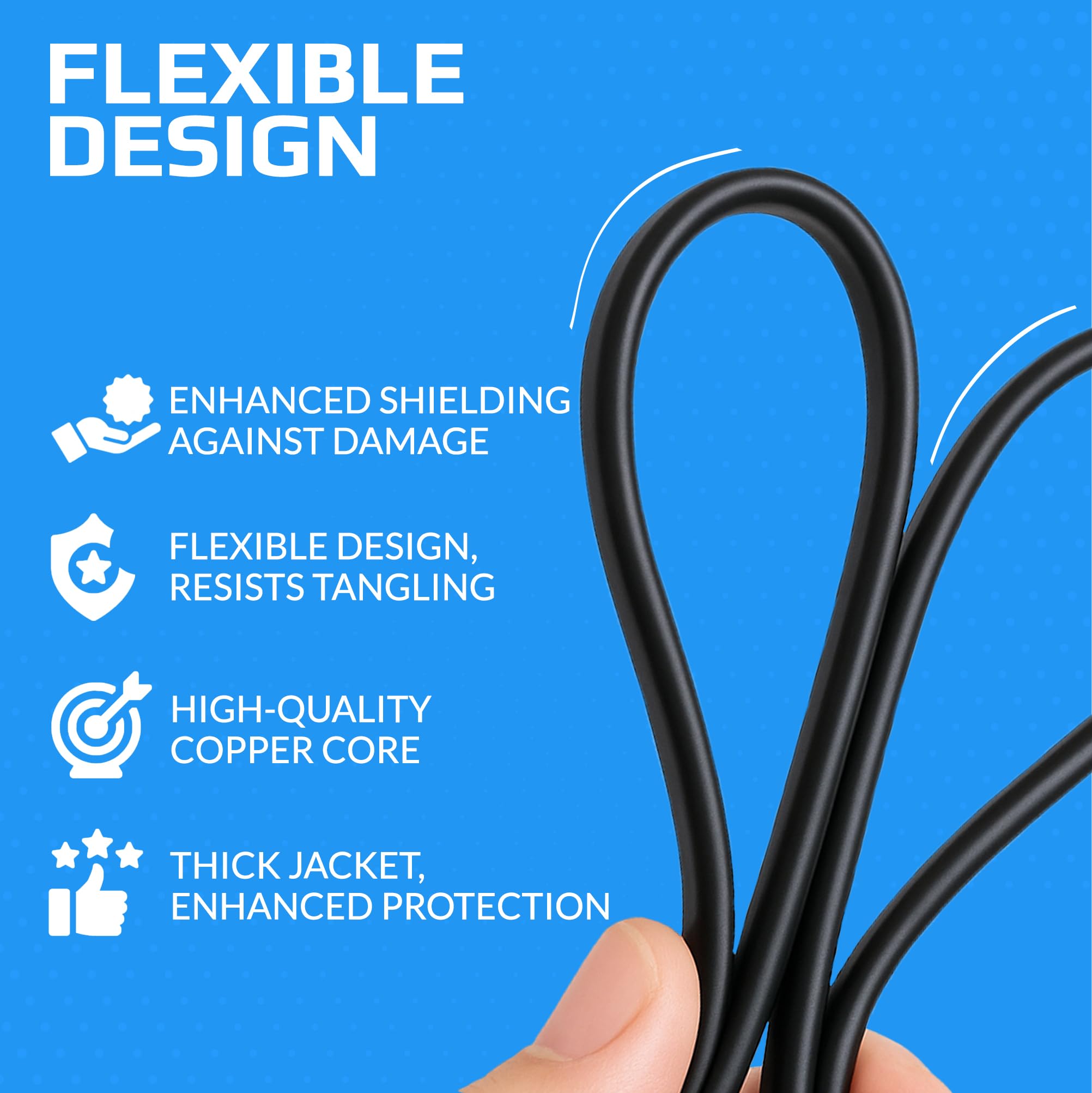 Keple ADSL 2+ Modemkabel - 1,5m RJ11 Kabel Für Router & Modem