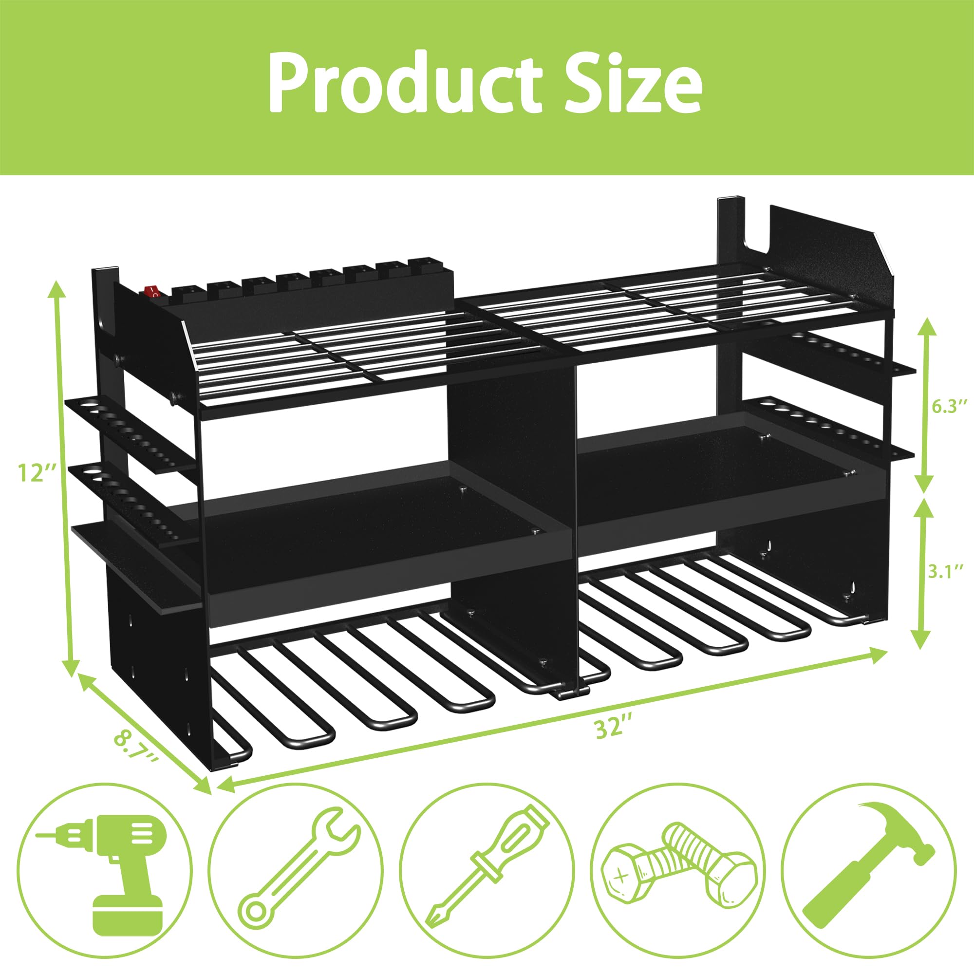 Support Mural Pour Outils électriques Zoternen, Station De Charge Organiseur De Forets Datelier 85680143