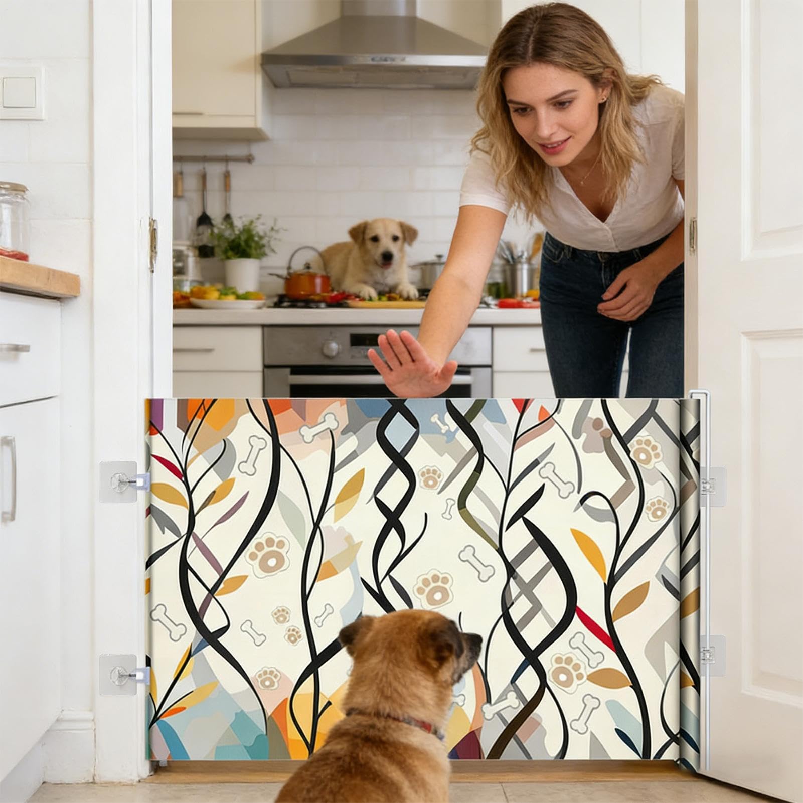 Cancello per scale per animali domestici Barriera di sicurezza per cuccioli