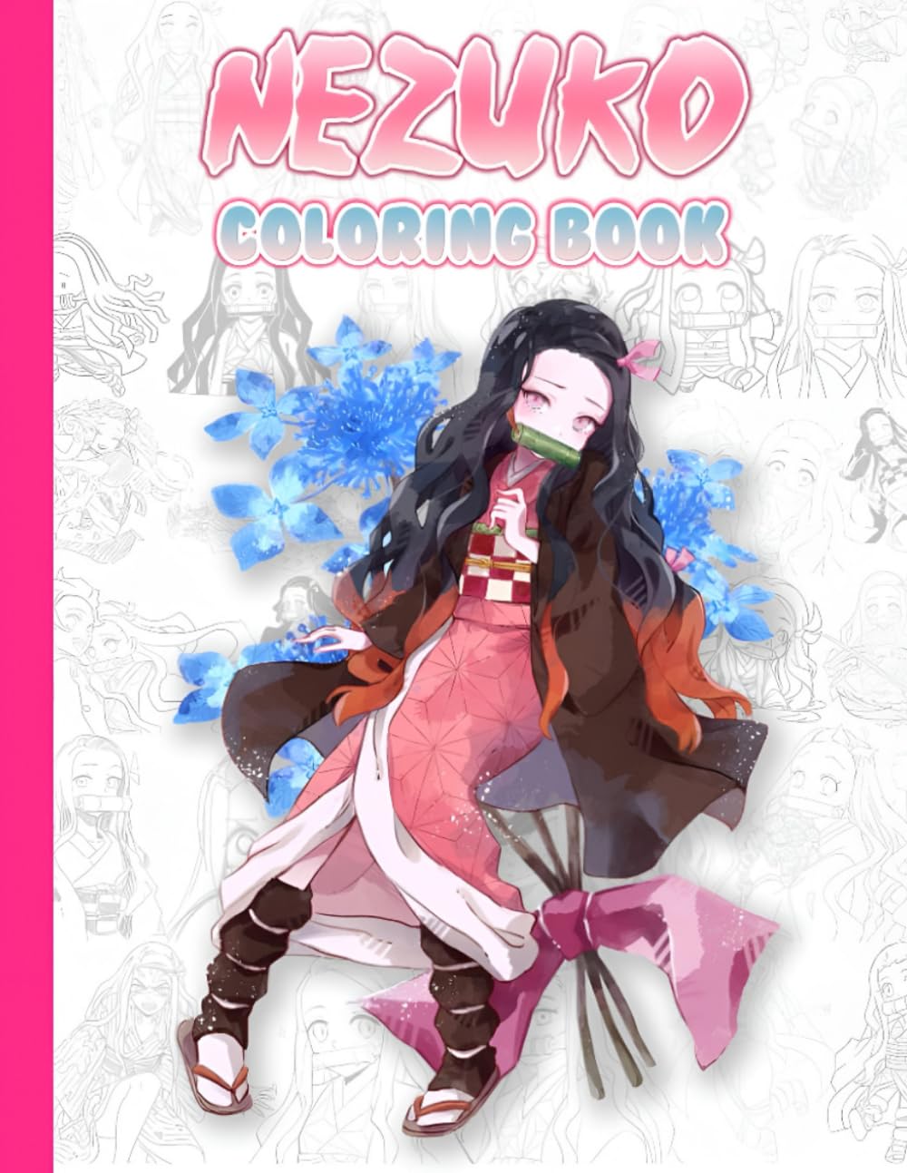 Coloring Book: Nezuko's Bold and Easy for Children