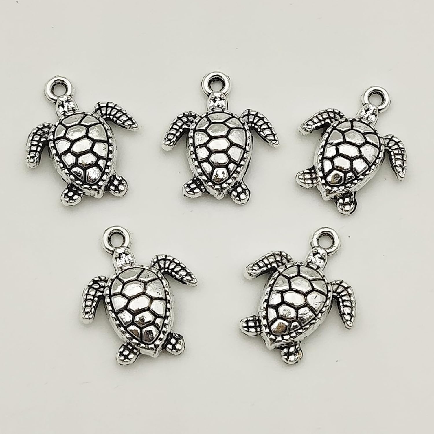 30pcs Antique Silver Sea Turtle Charms Pendants Animal Charms Pendants for DIY Craft Jewelry Making Findings Supplies 17 x 15mm - Image 5