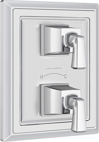 Miniatura 2 de American Standard T455740.002 Town Square S - Kit de ajuste de válvula de ducha con termostato de dos manijas, cromo pulido