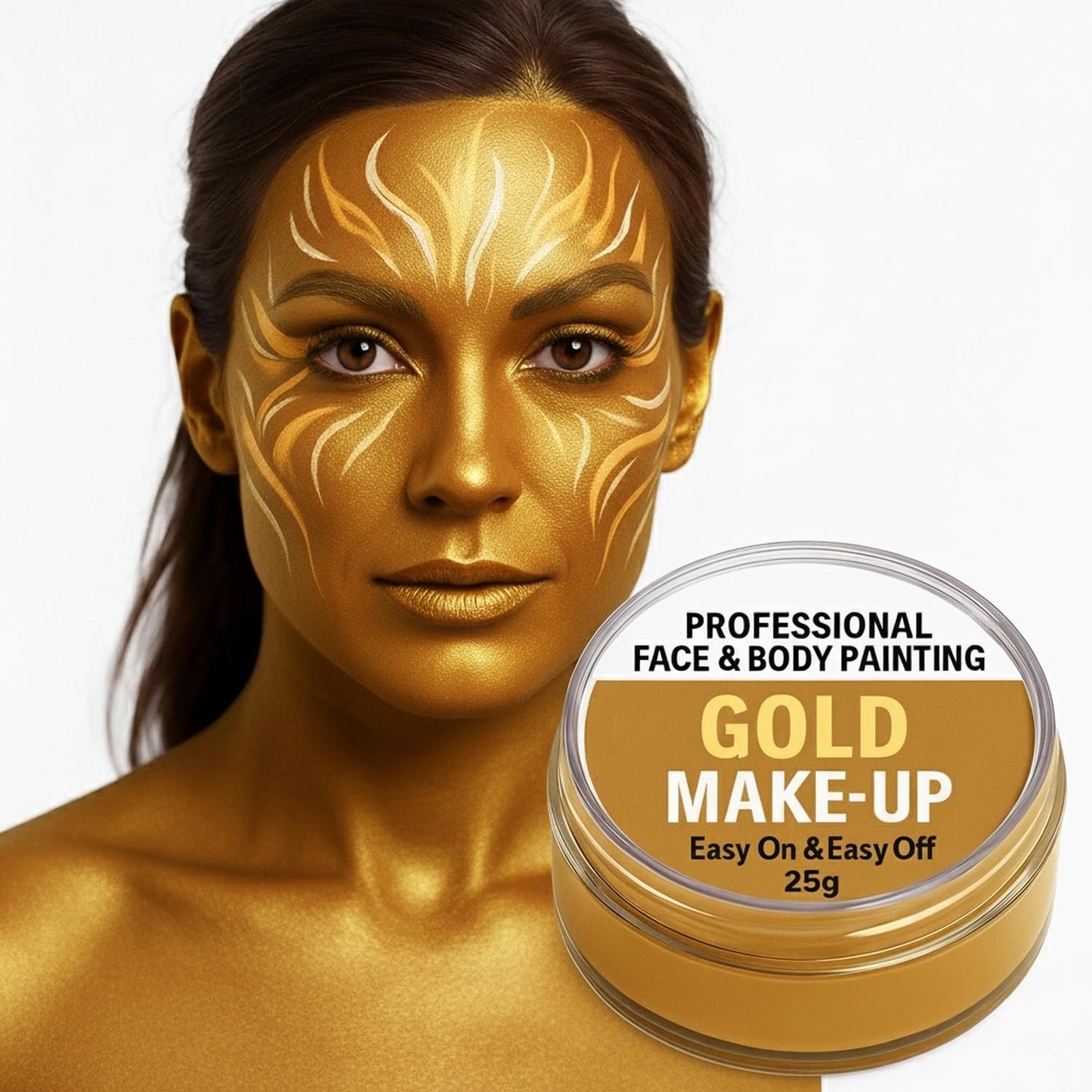 Trucco teatrale professionale, 25 g, 14 colori, colore viso e body painting, trucco per carnevale, Halloween e cosplay, delicato sulla pelle, Dermatest, trucco per donne, uomini e