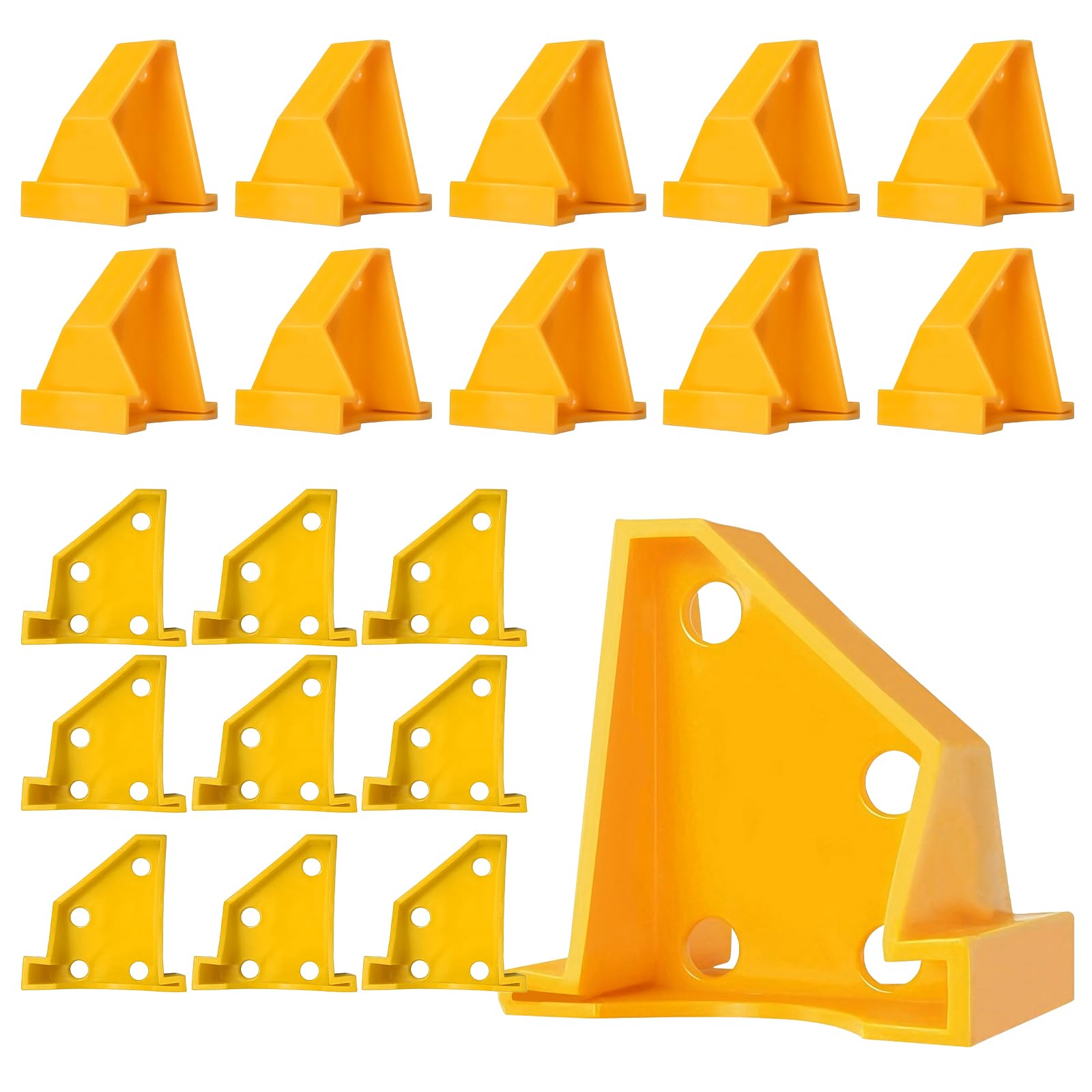 20 Pcs Flooring Spacers Laminate Flooring Installation Kit with 1/4" & 1/2" Gap, Wood Floor Install Tool for Laminate, Vinyl Plank, Hardwood, LVT, and Floating Floor Installation (Yellow)