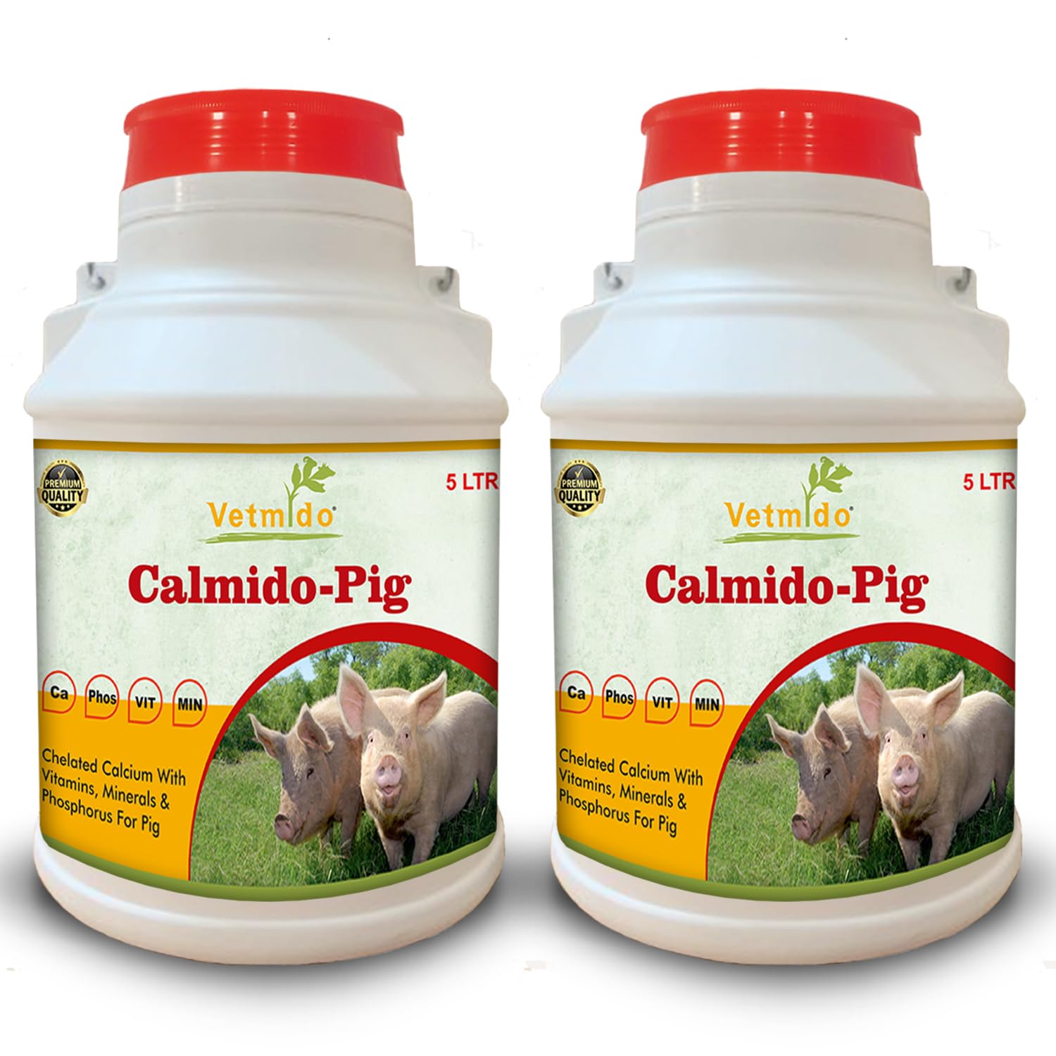 VETMIDO Calmido Pig - Calcium Supplement for Pig, Swine, Piglets & Piggery (5Ltr x 2) Combo - Pack of 2 (B0C7VGN376) Amazon Price History, Amazon Price Tracker