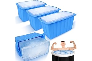 Haldane 4PC Extra Large Ice Cube Molds 25LB Ice Bath Water Chiller...