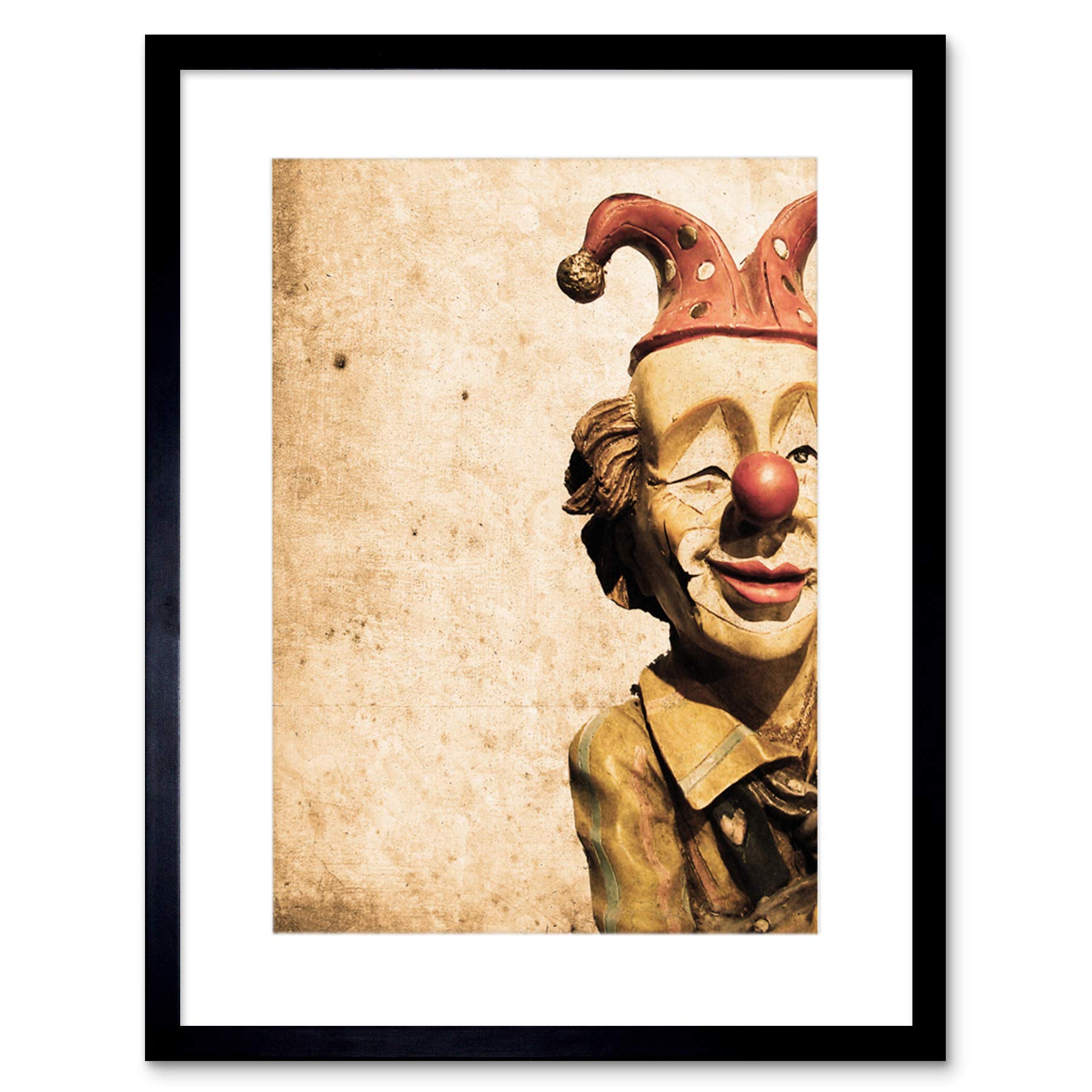 Amazon.co.jp: Old Vintage Clown Model Doll Circus Art