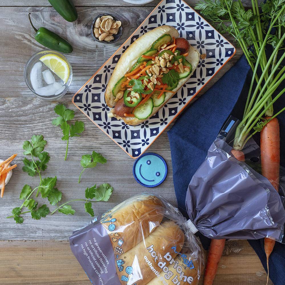 bakerly Brioche Hot Dog Buns Pack of 2, 6-Count (12 Total Brioche Hot Dog Buns)