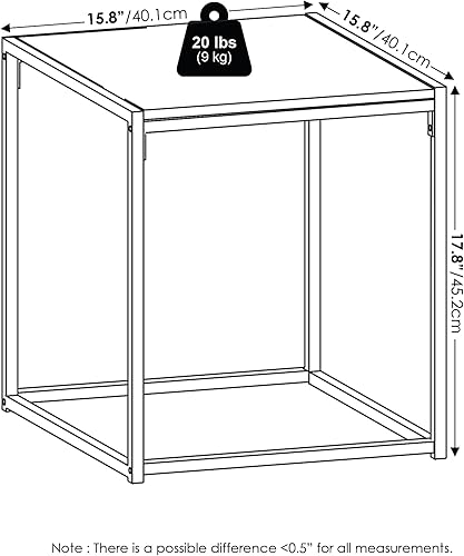 Miniatura 97 de Furinno Camnus Modern Living - Mesa auxiliar, color nogal Columbia Nuez Columbia,gris roble francés,Americano,Walnut Cove,Mármol Blanco,Roble,Blanco