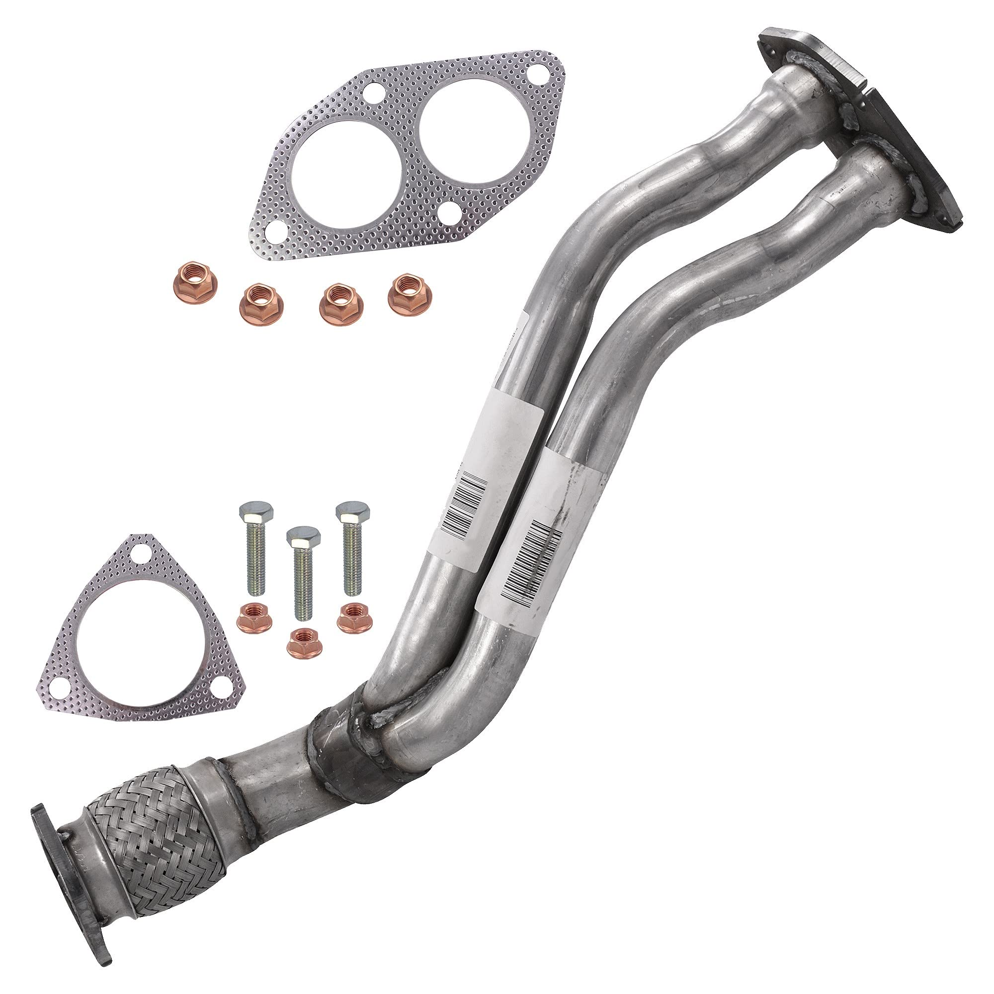 ATEC Germany 1x Tubo de escape delantero con material de montaje Compatible con AUDI A4 B5 (8D2), A4 B5 Avant (8D5), VW PASSAT B5 (3B2), PASSAT B5 Variant (3B5)