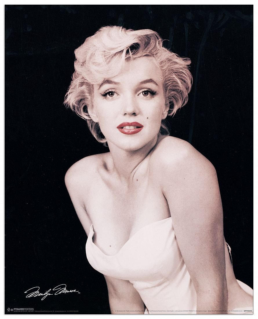 Marilyn Monroe Red Lips Impression Premium sur Panneaux MDF 40x50 cm