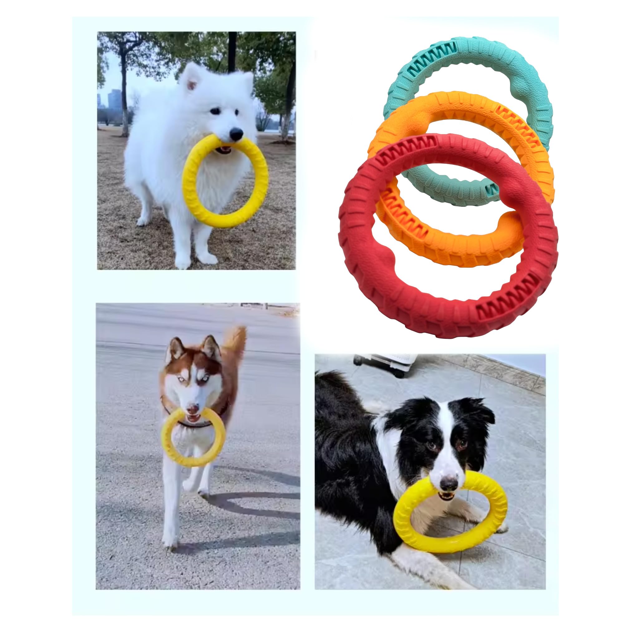 Pet Guru® Pet Dog Training Ring Anti-Bite Floating Toy Puppy Summer Pet Training Outdoor Durable Chew interactive Training Activity Toy (ORANGE - Image 4