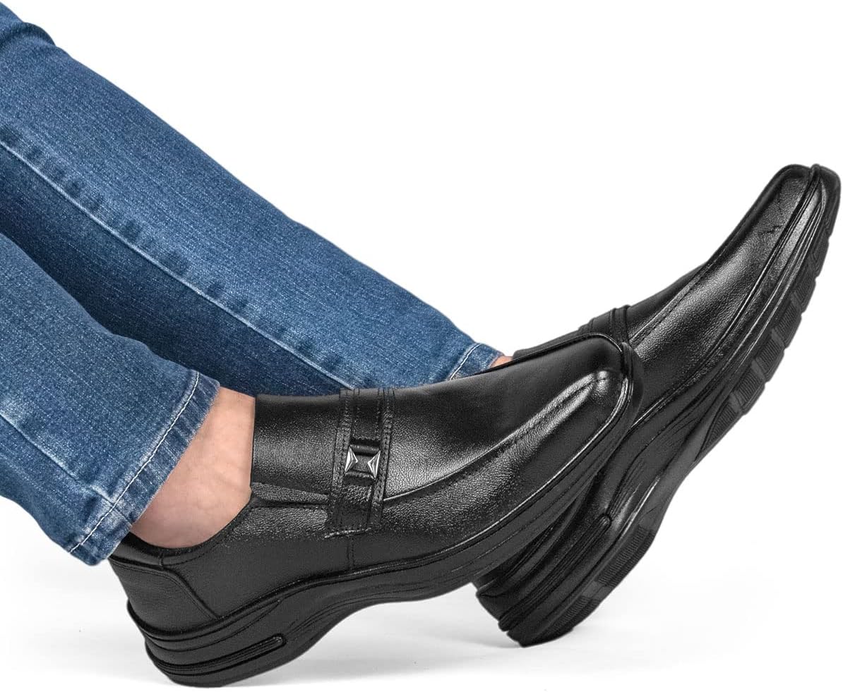 Sapato Social Couro Legítimo Anti Stress Conforto Ortopédico 5040 - Imagem 6