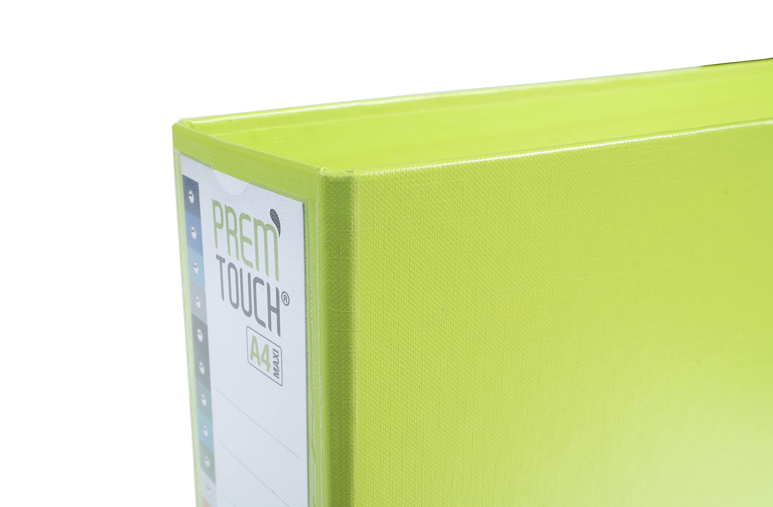 Exacompta - Réf. 53356E - Carton de 10 classeurs à levier A4 MAXI Prem'Touch - Dos 80 mm - Mécanique 80 mm - Dimensions extérieures : 32 x 30 x 8 cm - Format à classer A4 Maxi - Coloris : Vert Anis