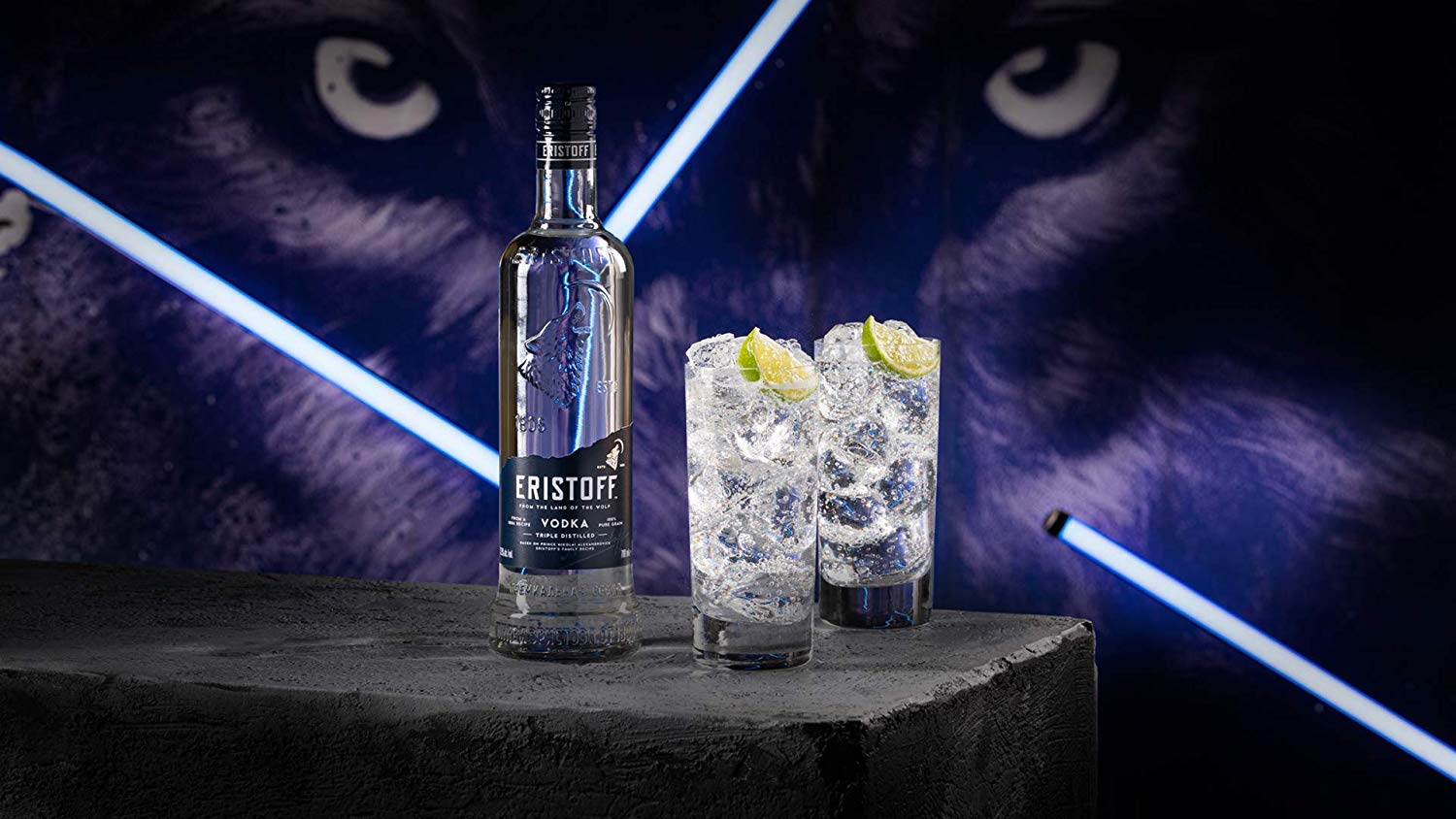 ERISTOFF Premium Vodka, 37,5% Vol, 70cL / 700mL, filtrado con carbón vegetal, vodka con triple destilación (Paquete de 6)