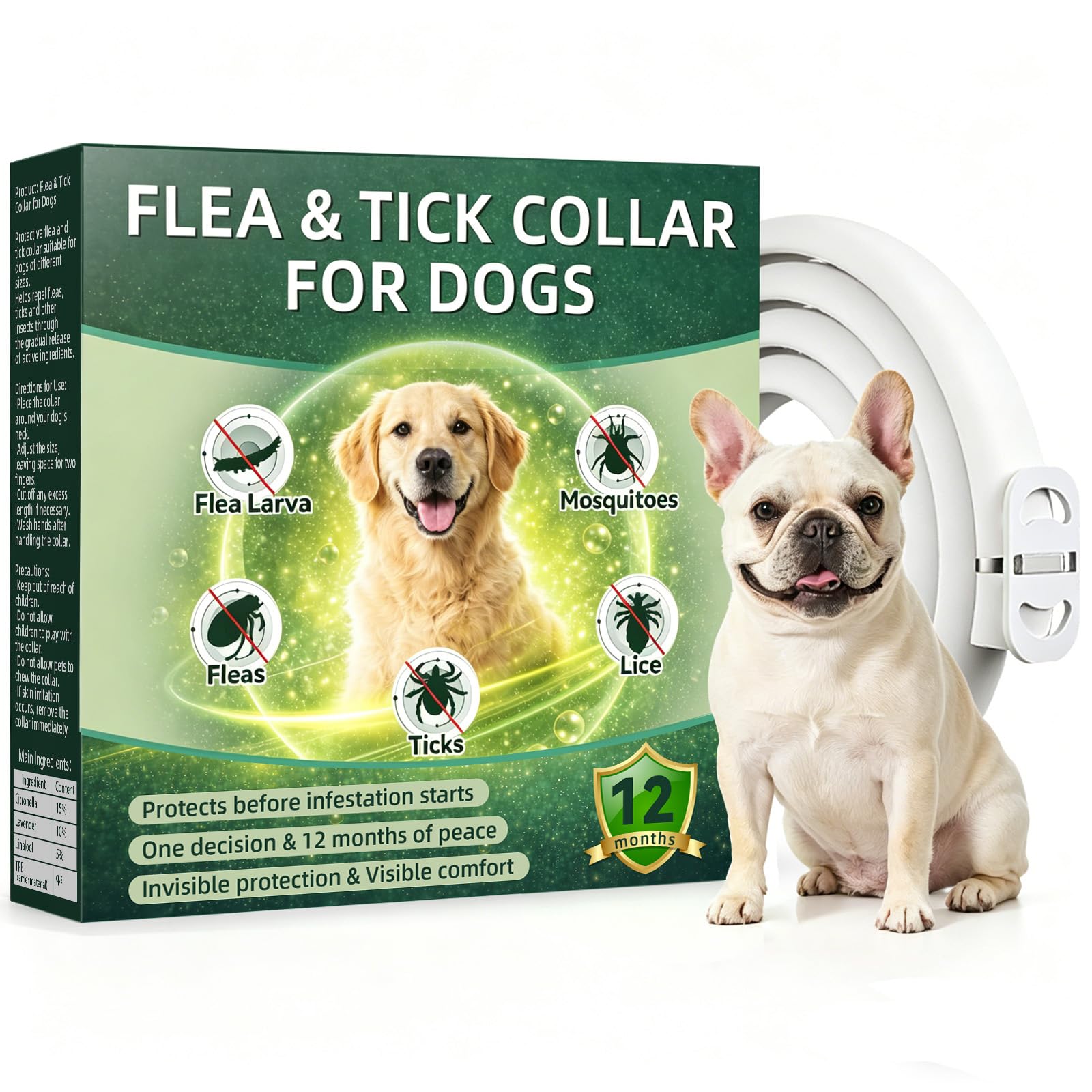 Collar Antipulgas para Perros 65cm