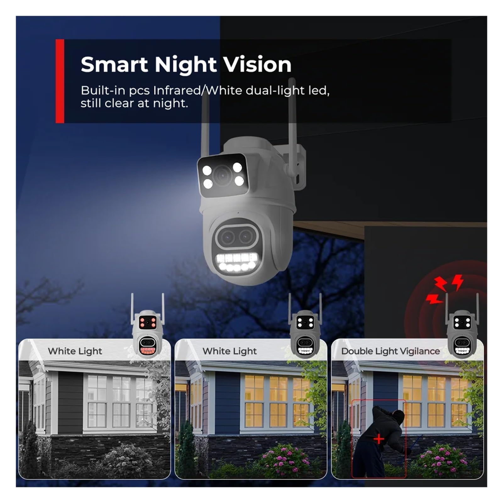 Caméra extérieure WiFi 12MP 6K PTZ