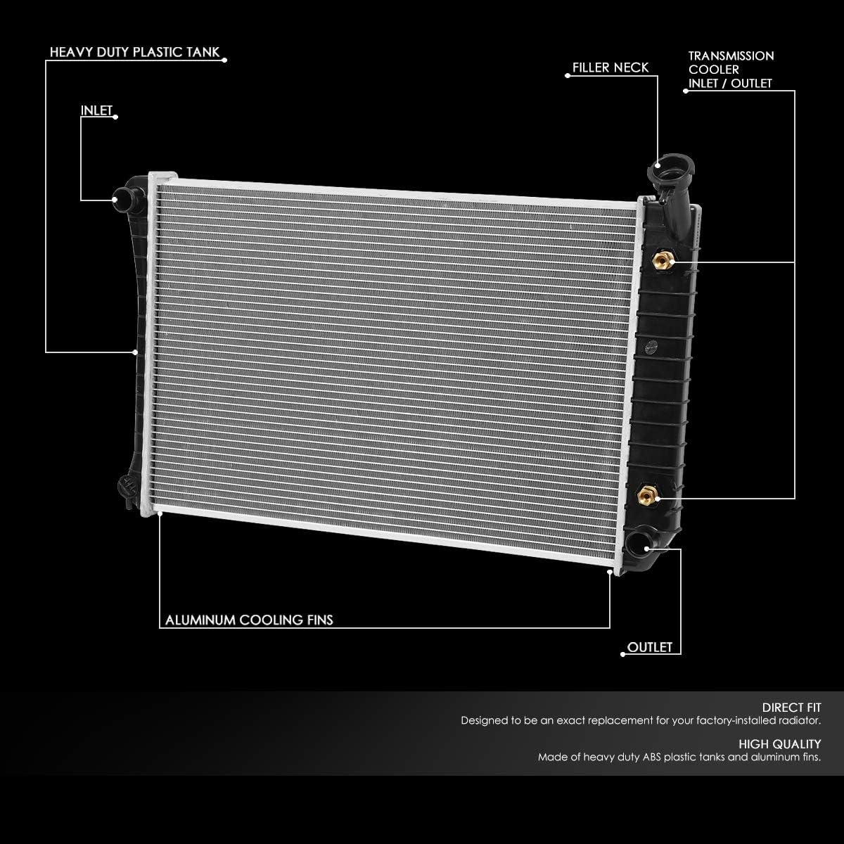 Auto Dynasty Radiator Compatible with 1992-1996 Buick Century Cutlass 3.1L 3.3L AT MT, DPI 1340 Factory Style 1-Row Cooling Aluminum Radiator, 1-5/16" Inlet/Outlet