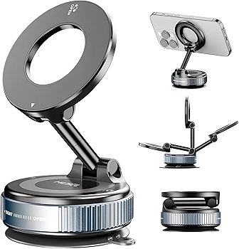 吸磁汽车手机支架 360°可调吸盘仪表盘支架适配MagSafe iPhone三星安卓