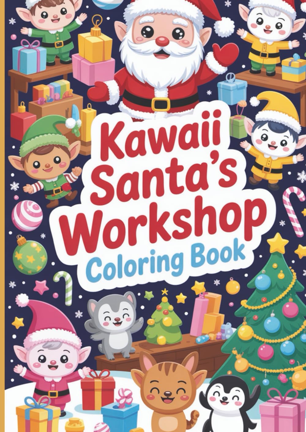 Kawaii Santa’s Workshop Coloring Book: Adorable Elves, Reindeer, and Festive Holiday Fun for Kids: A Fun and Child-Friendly Holiday Coloring Adventure ... Elves, Magical Toys, and Christmas Cheer