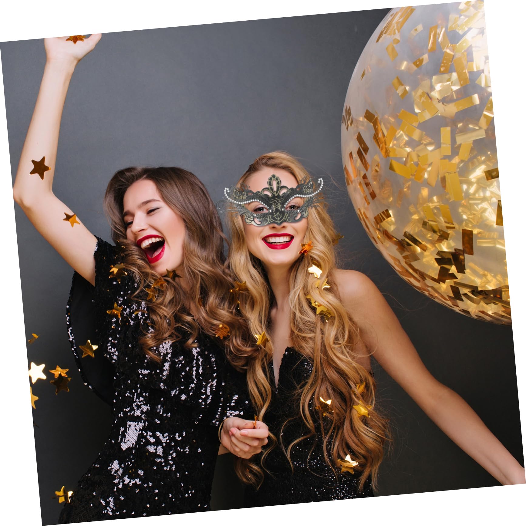 Healeved 3 Pezzi Maschera per e Halloween Maschera per Masquerade con Paillettes e Confortevole Accessorio per Costumi e Speciali