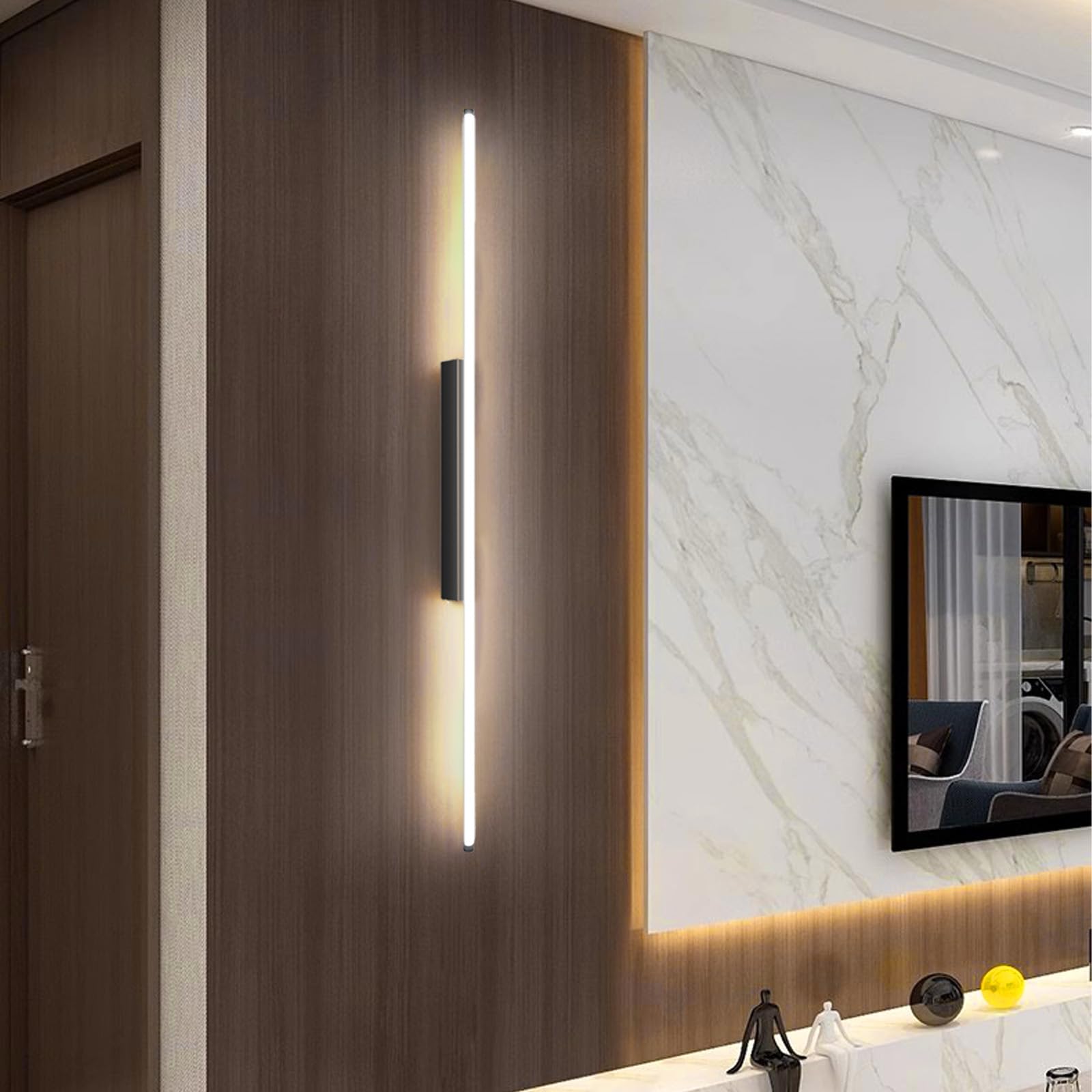 Iluminación para sala de estar moderna con apliques de pared modernos largos de 40cm 8