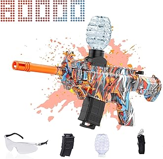 JANNIRESS Electric Gel Ball Blaster Toys,Eco-Friendly Splatter Ball Blaster,Automatic Outdoor Games Toys for Activities Team Game(Brown)