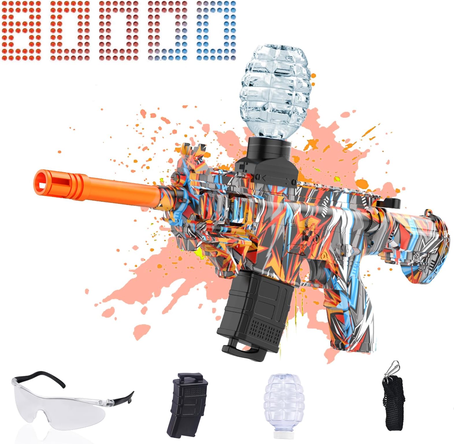 Electric Gel Ball Blaster Toys,Eco-Friendly Splatter Ball Blaster,Automatic Outdoor Games Toys for Activities Team Game(Brown)