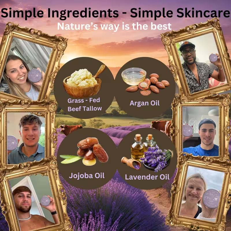 Beef-Tallow-Balm--Organic-Grass-Fed-Beef-Tallow-Face-Cream-Moisturiser-for-Skin-Care--Hydrating-Tallow-Balm-for-Dry-Skin--Natural-Organic-Skincare-with-Grass-Fed-Beef-Tallow-for-Face-Body